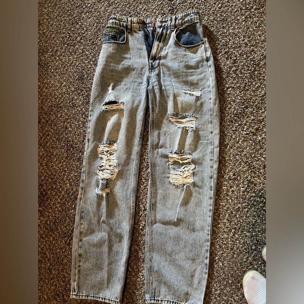 high waist ripped empyre skater jeans